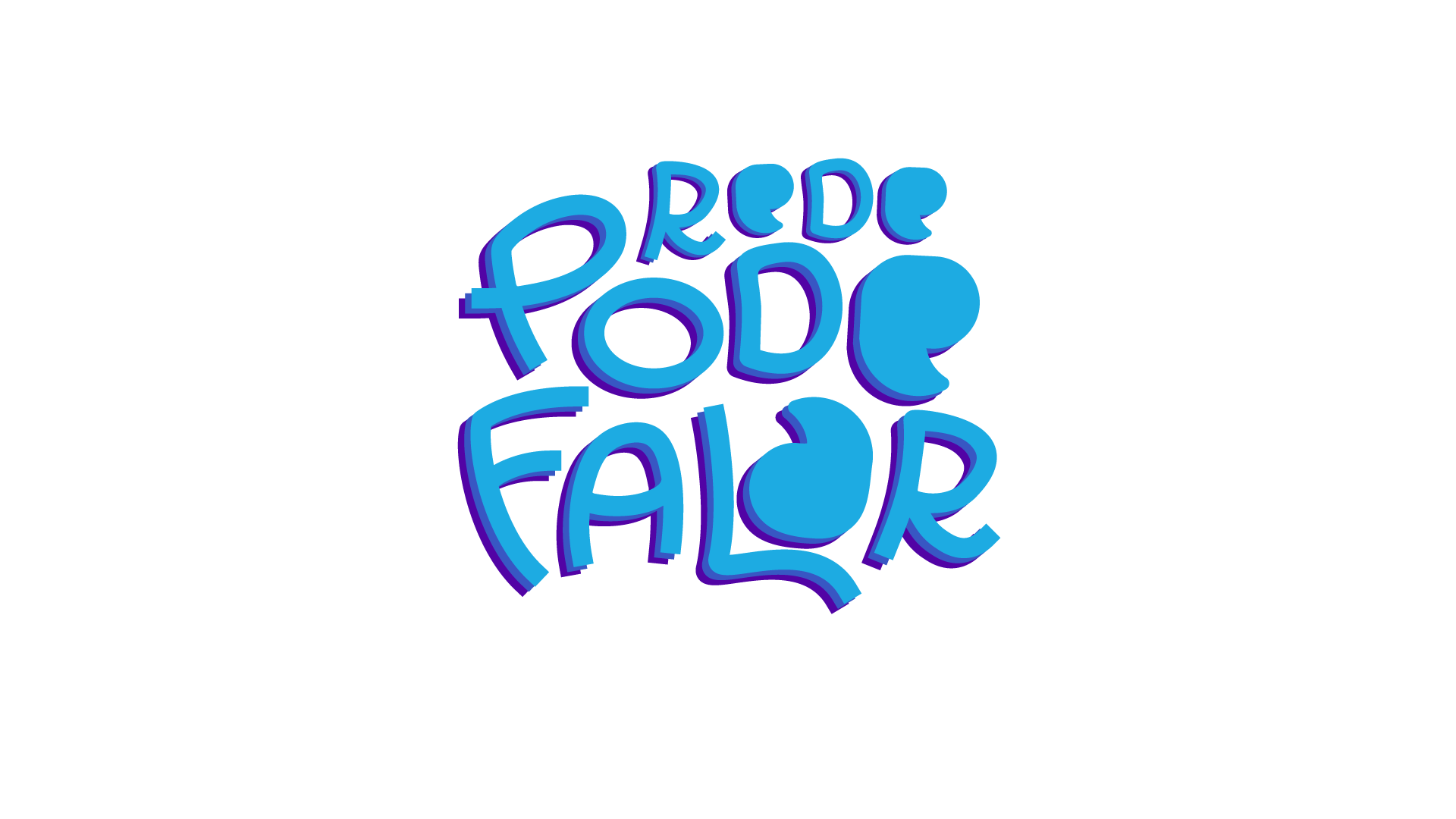 logo da rede Pode Falar de cor azul