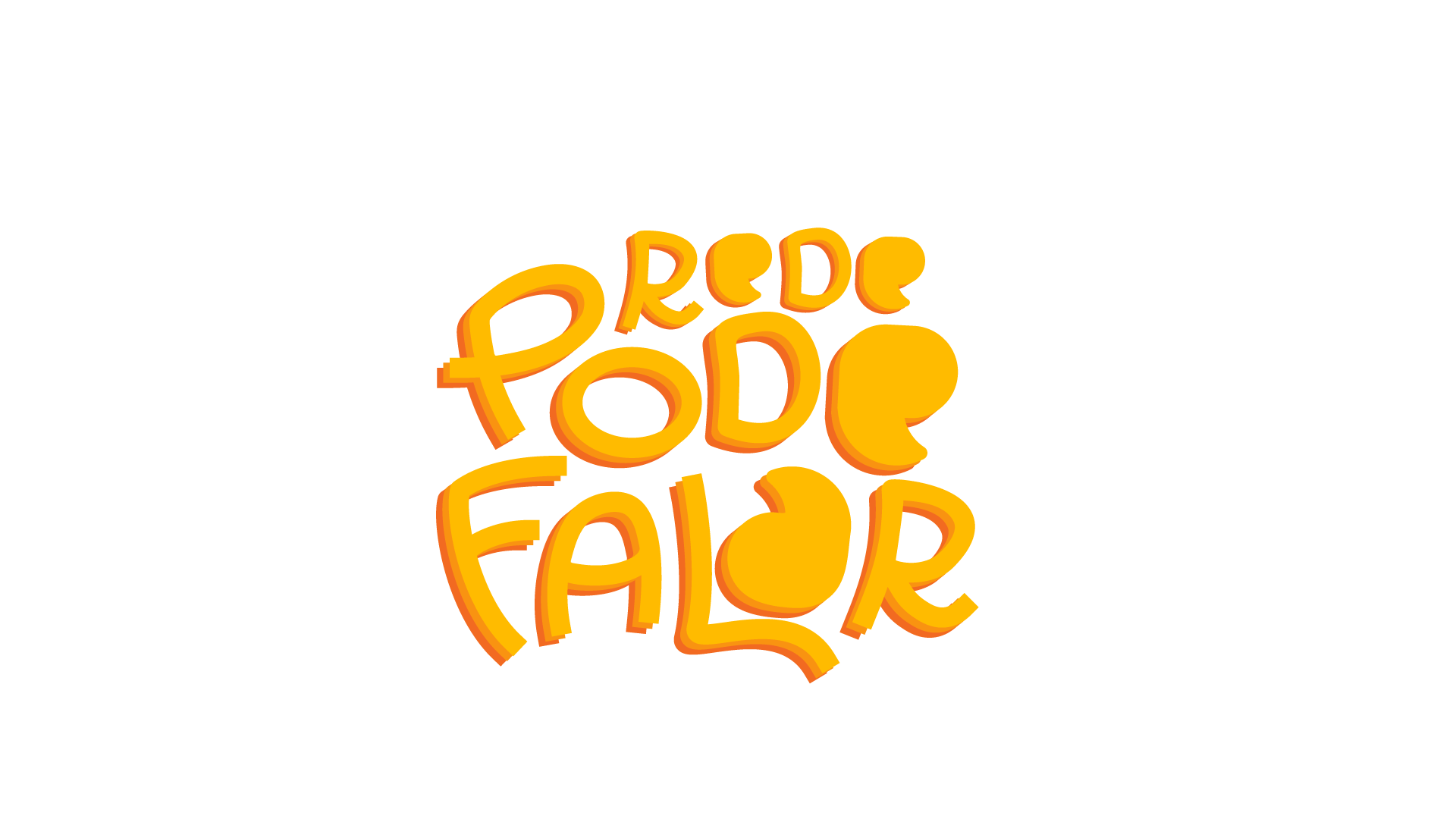 logo da rede Pode Falar de cor amarela